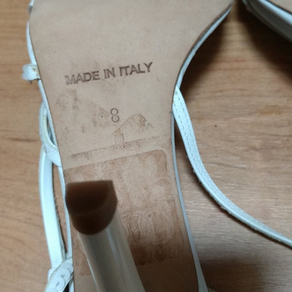 COPY R LEATHER SEQUINNED Michael Kors Strappy Heels ITALIAN HANDCRAFTED - Picture 5 of 7